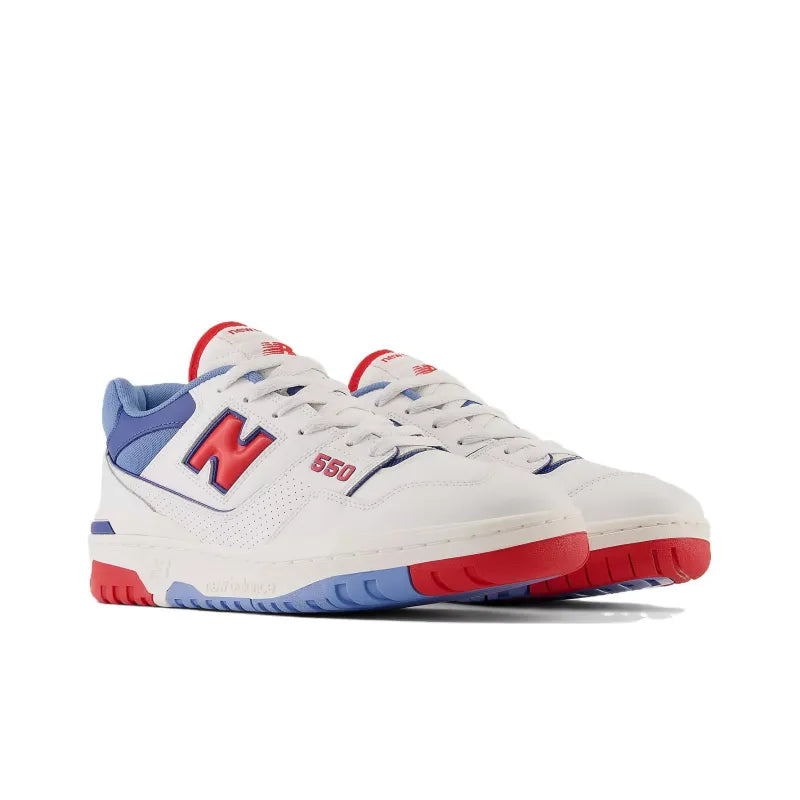 NEW BALANCE 550 WHITE TRUE RED ATLANTIC BLUE